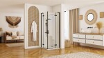 REA/S - Sprchová kabina Hugo Double Black 100x100 KPL-K6602