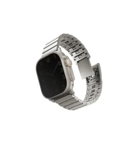 UNIQ Strova Mag řemínek pro Apple Watch 49 45 44 42 mm - TITANIUM (stříbrná) (8886463688151)