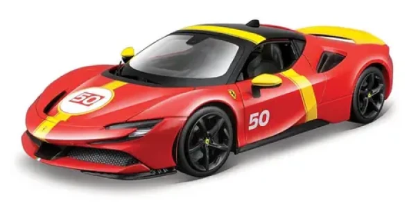 Bburago RACE+PLAY Ferrari SF90 STRADALE ASSETTO FIORANO červená