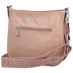 Trendy dámská koženková crossbody kabelka Candelis, růžová