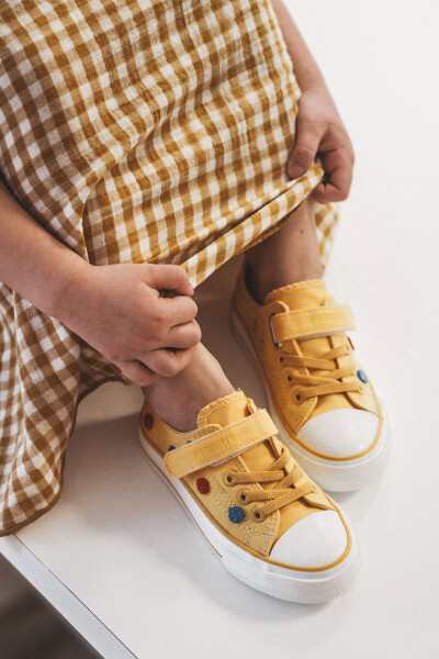 Dětské Tenisky Se Suchým Zipem BIG STAR JJ374056 Žluté 35