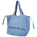 Trendy textilní dámská kabelka na rameno Bellinda, světle modrá