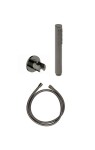 Vanový set SAT Dark s držákem sprchy a sprchovou hadicí PVD Gun Metal SATBSVSDA SATBSVSDA