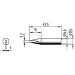 Ersa 842 ED pájecí hrot dlátový Velikost hrotů 3.2 mm Obsah 1 ks