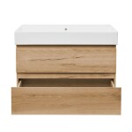 Koupelnová skříňka 2 zásuvková s umyvadlem SAT B-Way 99x50x45 cm dub mat BWAY2100OAKU2BI BWAY2100OAKU2BI