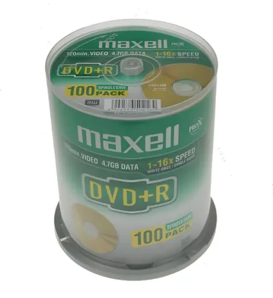 Maxell DVD+R 4,7GB 100ks / Cake box / 16x / 120 min (MX275641)