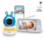 EVOLVEO Baby Monitor N5 - Set videochůvičky s 360° dohledem, obousměrnou komunikací a ukolébavkami, modrá