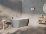 RAVAK - Freedom Corner II Tec Vana 175x86 cm, pravá, Smoke Grey/bílá CC81500000