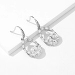 Náušnice Swarovski Elements Céline, Stříbrná