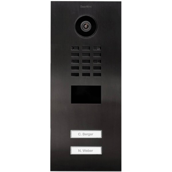 DoorBird D2102V LAN domovní IP/video telefon venkovní jednotka, Nerezová ocel V2A (s práškovým nástřikem), Titanový vzhled, 423870697