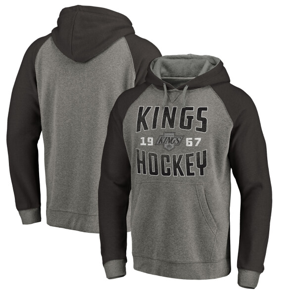 Fanatics Pánská Mikina Los Angeles Kings Timeless Collection Antique Stack Tri-Blend Raglan Velikost: S