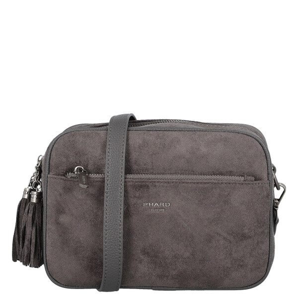 Semišová dámská crossbody kabelka Daniela, šedá