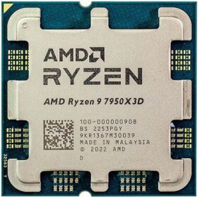 AMD RYZEN 9 7950X3D @ 4.2GHz - TRAY / Turbo 5.7GHz / 16C32T / L2 16MB L3 128MB / AM5 / Zen 4 / 120W (100-000000908)