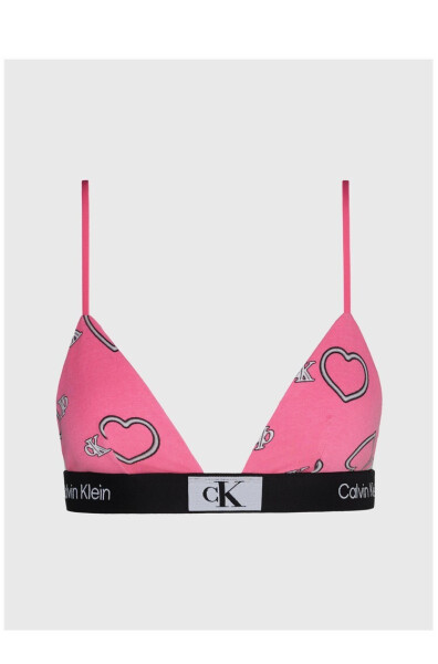 Dámské podprsenka 000QF7478E KCC růžová se srdíčky Calvin Klein