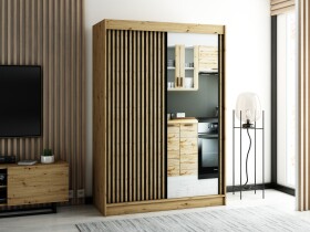 Šatní skříň Abi Lamelo 2 Barva korpusu: Dub artisan, Rozměry: 150 cm