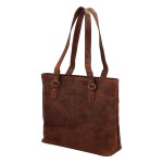 Dámská kožená praktická taška Sylva, světla hnědá