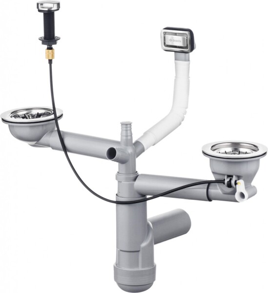 DEANTE - Sifon stainless nerez - Náhradní sifonová sada, 1.5 - and 2 - bowl ZXY_9912