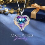 Náhrdelník Swarovski Elements Angel Wings Gold - andělská křídla, 40 cm + 5 cm (prodloužení)