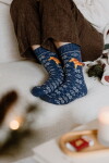 WOOLWEAR of Scandinavia Vlněné ponožky Blue/Yellow Dalahest no. 121 39/42, modrá barva, textil