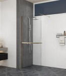 Erga Paris, polička/držák na ručníky pro sprchovou zástěnu (max. 140cm), zlatá lesklá, ERG-V02-PARIS-SHELF-GD