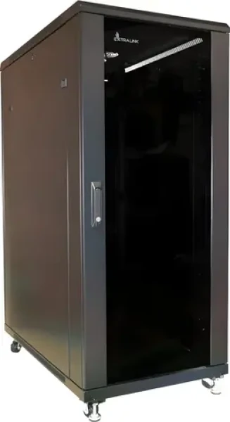 Extralink 37U 800x800 černá / Stojanový rozvaděč / 19" / Šířka 800 mm / Hloubka 800 mm / nosnost 800 kg (EX.14435)