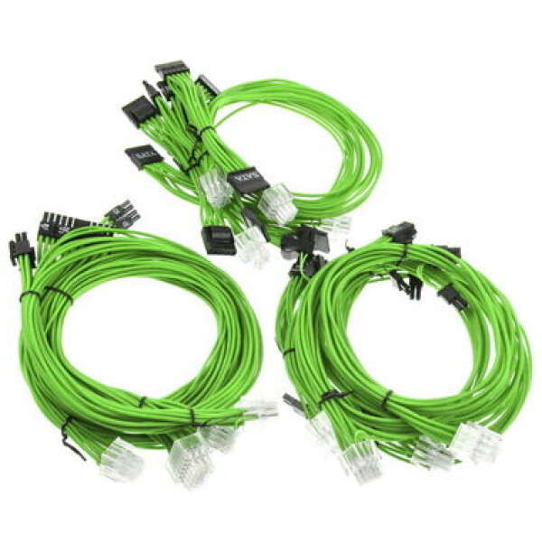 Super Flower Sleeve cable kit zelená / Sada kabelů pro zdroje Super Flower (SF-1000CS-GR)