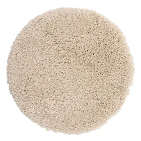 SPIRELLA Kulatá koupelnová předložka HIGHLAND béžová / Průměr 60 cm / Mikrovlákno / Protiskluzová