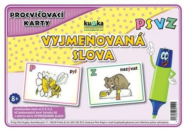 Procvičovací karty - Vyjmenovaná slova PSVZ - Petr Kupka