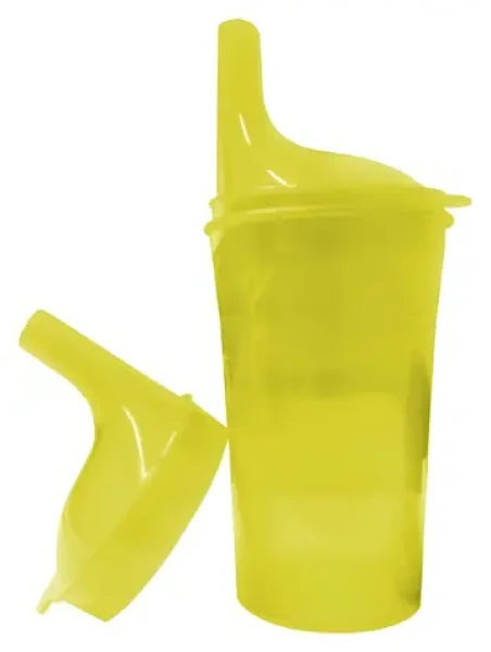 SU2 Hrnek pro seniory s víčkem žlutý / Hrnek / 250 ml / polypropylen / do myčky a mikrovlnky (20530)