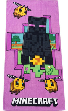 Dětská osuška Minecraft Enderman a Včelky