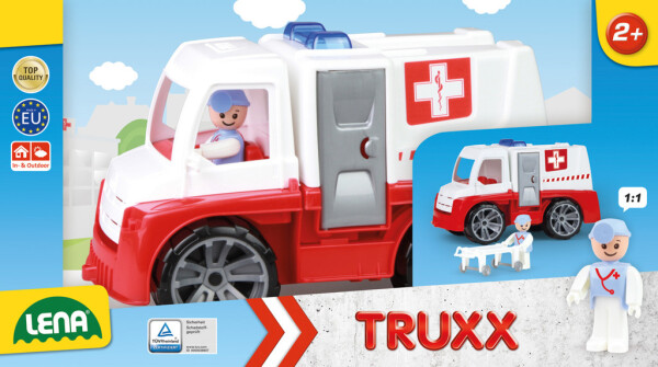Auto Truxx sanitka plast 29cm s figurkou v krabici 39x22x16cm 24m+ - Little Tikes