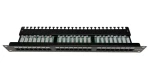 XtendLan / Patch panel / 24 portů / Cat5e / UTP / 19" / vyvazovací úchytky (XL-PP19-24C5EUV-A)