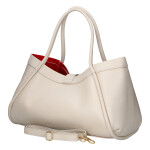 Luxusní kožená kabelka do ruky Valentina, béžová