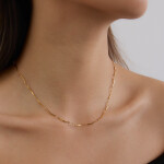 ELENYS Wave Chain – pozlacený náhrdelník 18K žluté zlato Délka: 40+5 cm / max. 45 cm