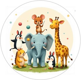 Obrázek Jedlý papír na dort Safari kamarádi