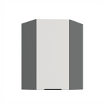 Horní rohová skříňka Aria ANT 60x60 GN-90 1F (45°) Barva korpusu: Antracit, Barva dvířek: SA - Aquamarine AFM