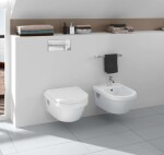 VILLEROY & BOCH - Architectura Závěsné WC, sedátko SoftClose, Rimless, s CeramicPlus, alpská bílá 5684HRR1