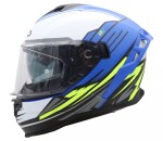 Helma na moto Xrc Loomis wht/blk/blue/fluo - L / modrá