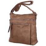 Moderní dámská koženková crossbody Anup, světle hnědá