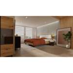 Dřevěná postel Kodok, 180x200, bez roštu matrace, dub