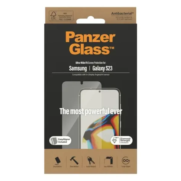 PanzerGlass Tvrzené sklo UWF AB FP wA pro Samsung Galaxy S23 čirá (7315)