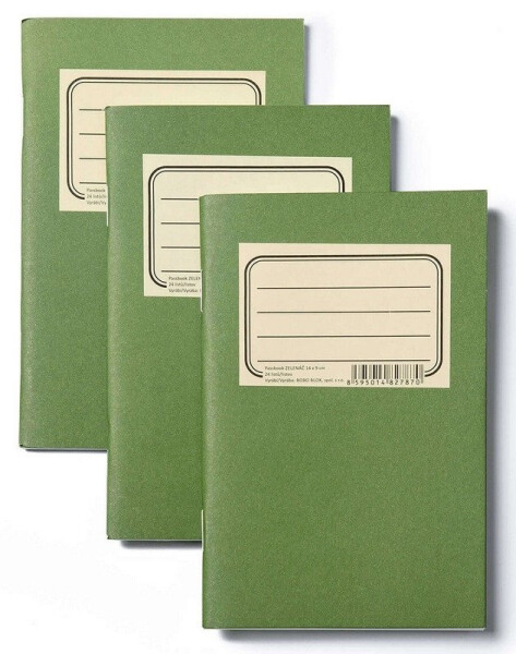 Passbook ZELENÁČ (sada 14x9cm, 24 listů