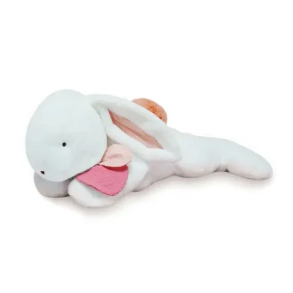 Doudou Plyšový králík s tmavě růžovou bambulkou 80 cm