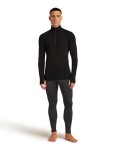 ICEBREAKER Mens 200 ZoneKnit LS Half Zip, Black velikost: XXL