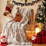 Vánoční šedá deka z mikrovlákna s bílými sněhovými vločkami Šířka: 160 cm | Délka: 200 cm