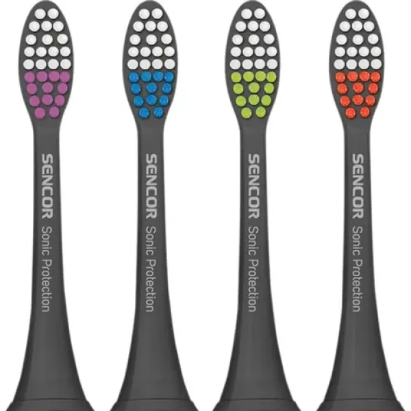 SENCOR SOX 002 Náhradní hlavice pro kartáček černá (4ks) / pro SENCOR Sonic Protection SOC 1x/2x/3x (8590669243020)