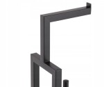 Erga Paulo, držák toaletního papíru s WC kartáčem a zásobníkem, černá matná, ERG-YKA-P.PAULO-BLK
