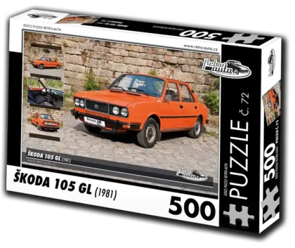 RETRO-AUTA Puzzle č. 72 Škoda 105 GL (1981)