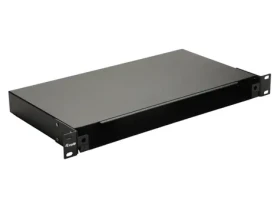 Equip 19" optický spojovací box bez čelního panelu černá / Optický spojovací box / 1U / ocel / max. 48 vláken (337111)