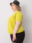 Světle zelená halenka plus size žebrováním Addyson